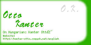 otto kanter business card